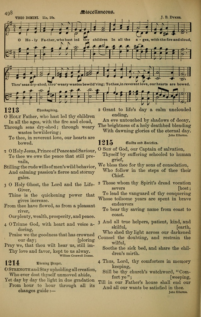 The New Laudes Domini: a selection of spiritual songs, ancient and modern for use in Baptist churches page 498