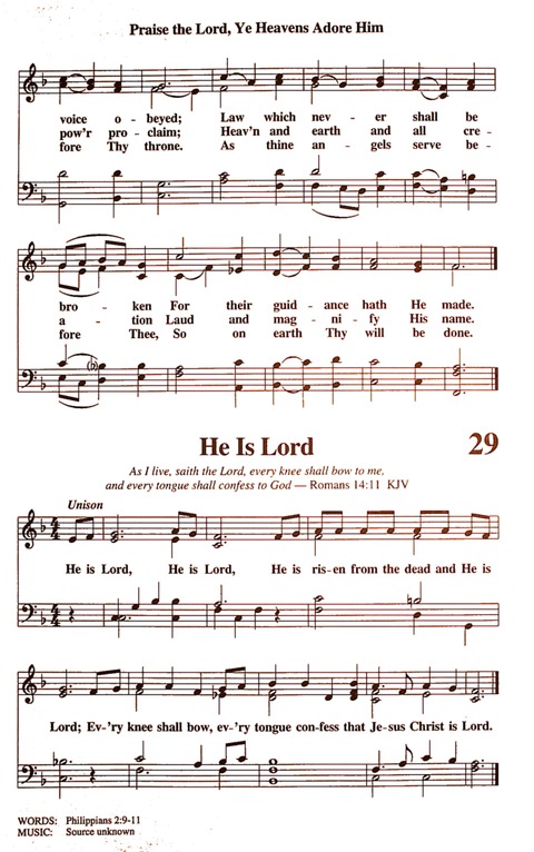 The New National Baptist Hymnal (21st Century Edition) page 29