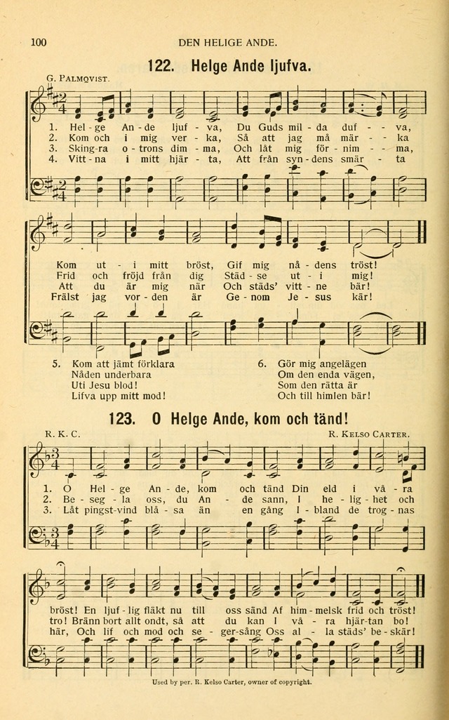 Nya Psalmisten: sånger för allmän och enskild uppbyggelse page 100