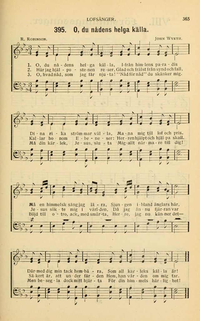 Nya Psalmisten: sånger för allmän och enskild uppbyggelse page 365