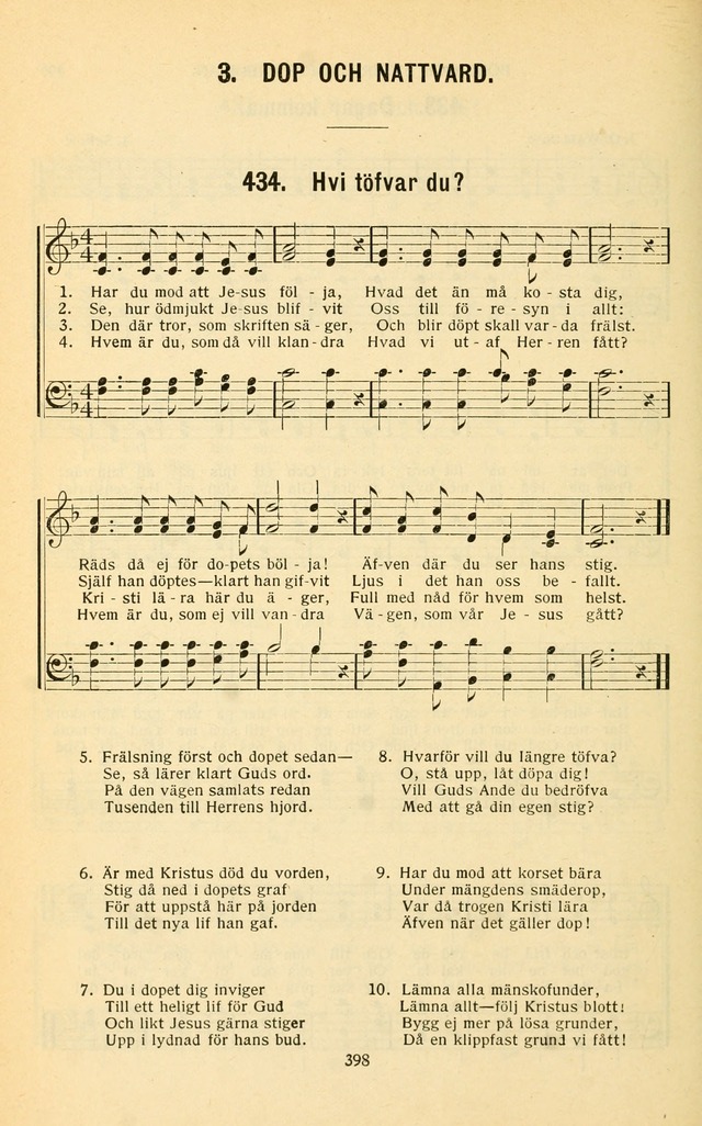 Nya Psalmisten: sånger för allmän och enskild uppbyggelse page 398