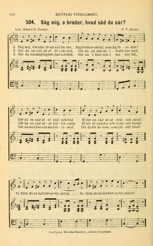 Nya Psalmisten: sånger för allmän och enskild uppbyggelse page 462
