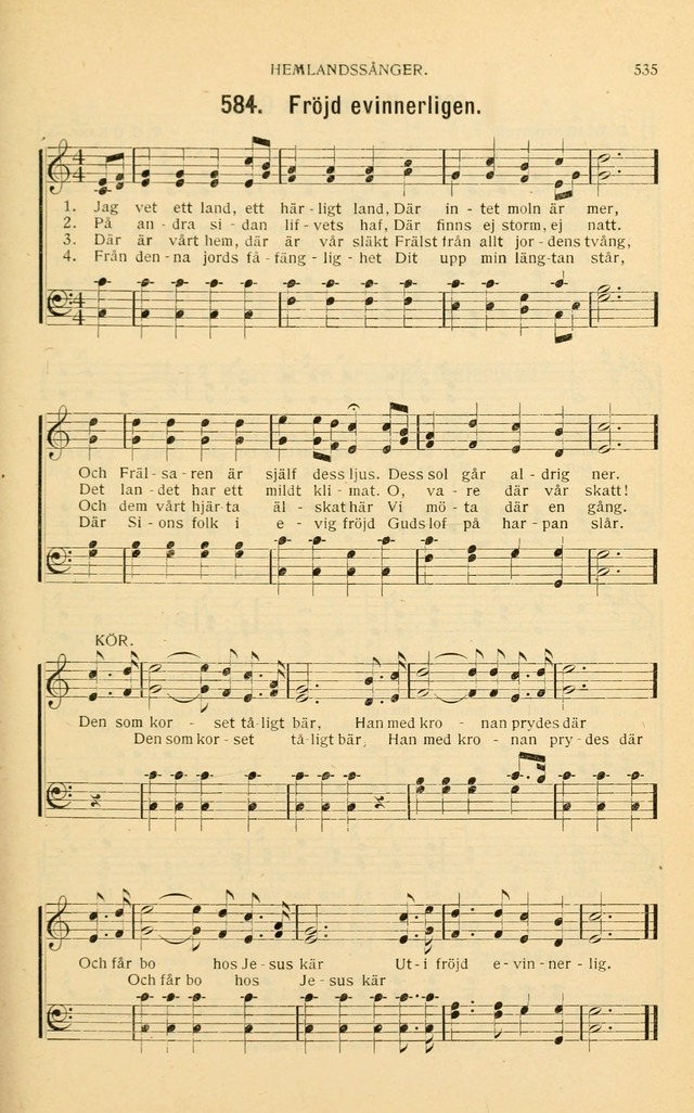 Nya Psalmisten: sånger för allmän och enskild uppbyggelse page 535