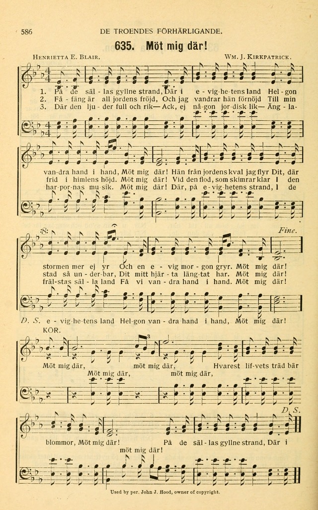 Nya Psalmisten: sånger för allmän och enskild uppbyggelse page 586