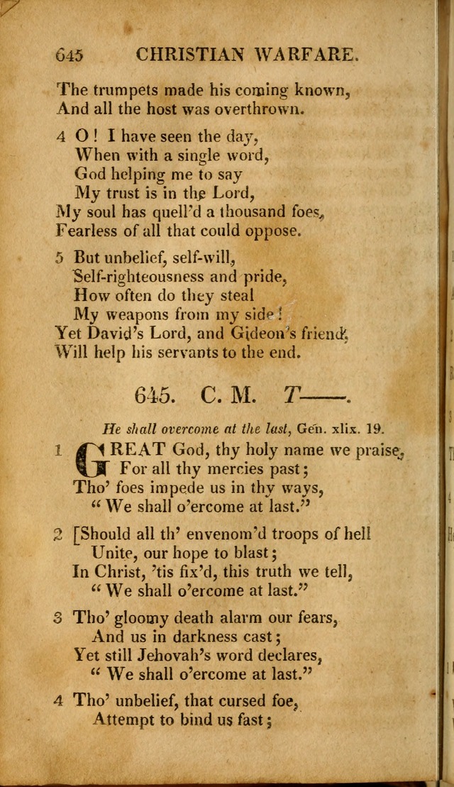 A New Selection of Nearly Eight Hundred Evangelical Hymns, from More than  200 Authors in England, Scotland, Ireland, & America, including a great number of originals, alphabetically arranged page 635
