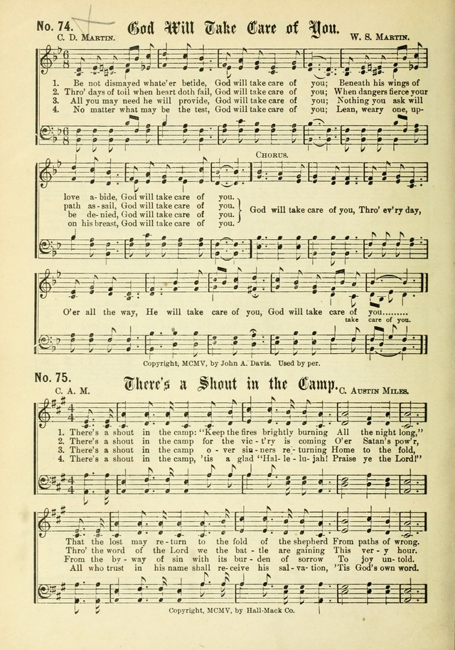 New Songs of the Gospel No. 3: for use in religious meetings page 70