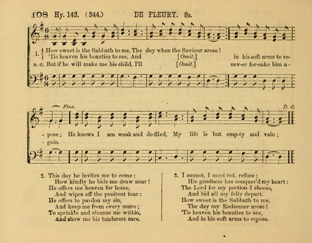 The New Sabbath School Hosanna: enlarged and improved: a choice collection of popular hymns and tunes, original and selected: for the Sunday school and the family circle... page 108