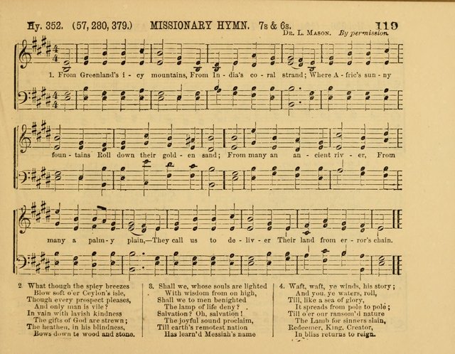 The New Sabbath School Hosanna: enlarged and improved: a choice collection of popular hymns and tunes, original and selected: for the Sunday school and the family circle... page 119