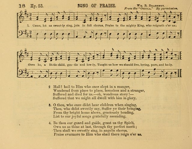 The New Sabbath School Hosanna: enlarged and improved: a choice collection of popular hymns and tunes, original and selected: for the Sunday school and the family circle... page 18