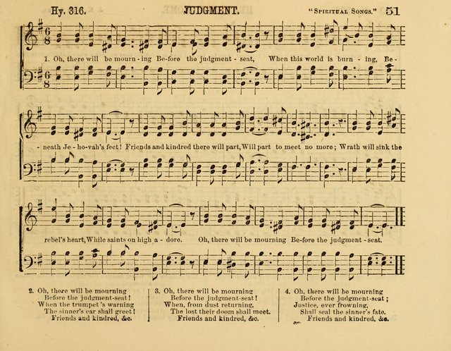 The New Sabbath School Hosanna: enlarged and improved: a choice collection of popular hymns and tunes, original and selected: for the Sunday school and the family circle... page 51