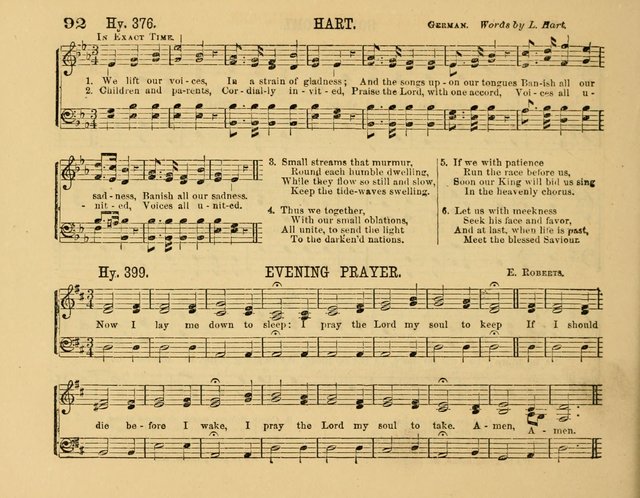 The New Sabbath School Hosanna: enlarged and improved: a choice collection of popular hymns and tunes, original and selected: for the Sunday school and the family circle... page 92