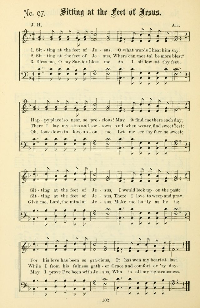 The New Song: for the Sunday school, societies of Christian Endeavor, and other religious exercises page 102