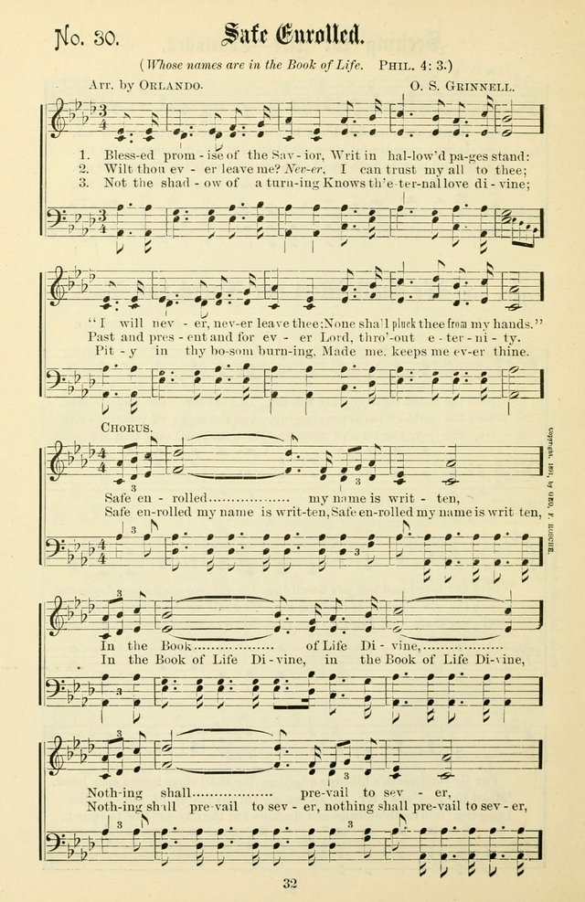 The New Song: for the Sunday school, societies of Christian Endeavor, and other religious exercises page 32