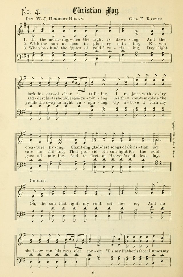 The New Song: for the Sunday school, societies of Christian Endeavor, and other religious exercises page 6