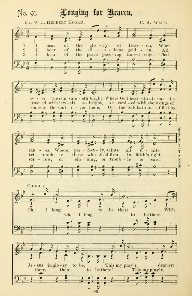 The New Song: for the Sunday school, societies of Christian Endeavor, and other religious exercises page 96