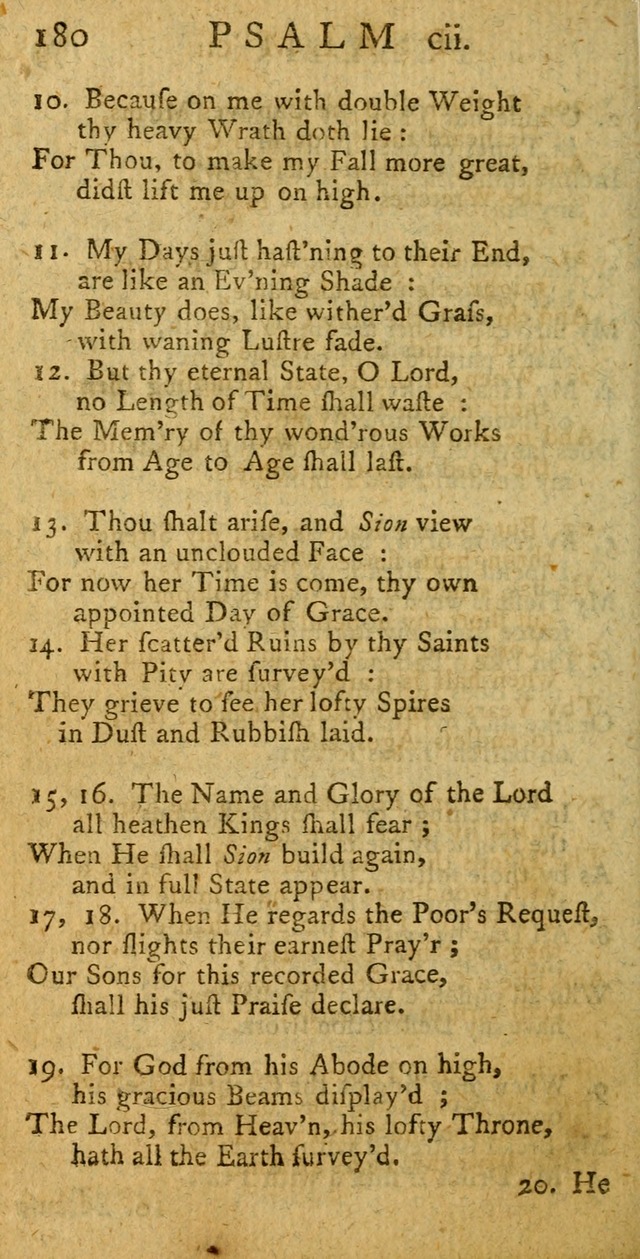 A New Version of the Psalms of David: fitted to the Tunes used in Churches page 180