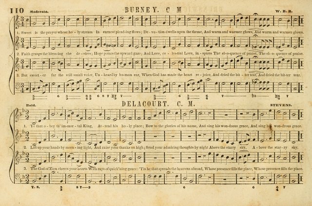 The New York Choralist: a new and copious collection of Psalm and hymn tunes adapted to all the various metres in general use with a large variety of anthems and set pieces page 110