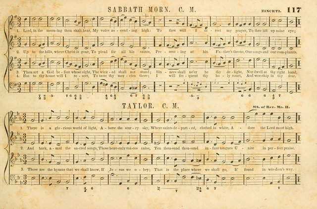The New York Choralist: a new and copious collection of Psalm and hymn tunes adapted to all the various metres in general use with a large variety of anthems and set pieces page 117
