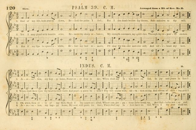 The New York Choralist: a new and copious collection of Psalm and hymn tunes adapted to all the various metres in general use with a large variety of anthems and set pieces page 120