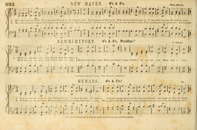 The New York Choralist: a new and copious collection of Psalm and hymn tunes adapted to all the various metres in general use with a large variety of anthems and set pieces page 232
