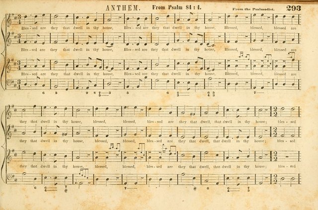 The New York Choralist: a new and copious collection of Psalm and hymn tunes adapted to all the various metres in general use with a large variety of anthems and set pieces page 293