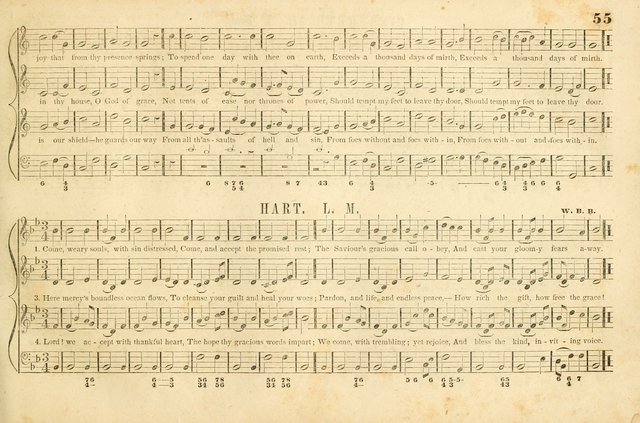 The New York Choralist: a new and copious collection of Psalm and hymn tunes adapted to all the various metres in general use with a large variety of anthems and set pieces page 55