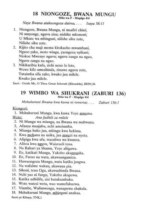 Nyimbo Za Imani Yetu page 10