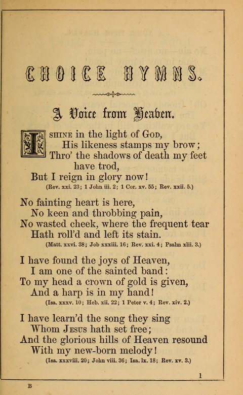 One Hundred Choice Hymns: in large type page 1