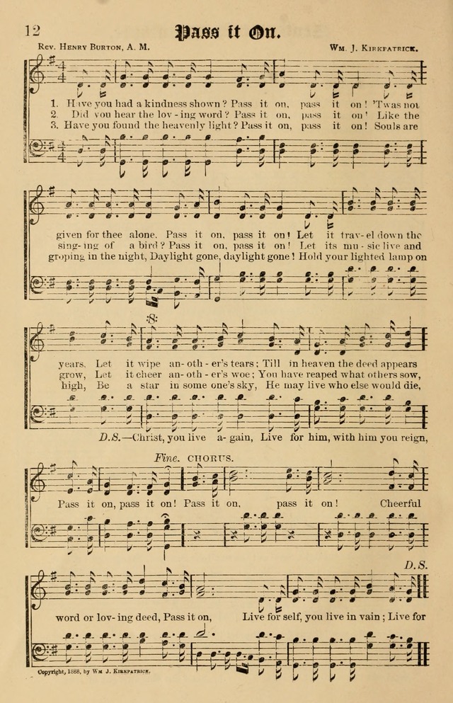 Our Hymns: compiled for use in the services of the Baptist Temple page 12