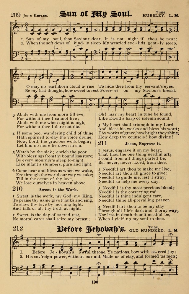 Our Hymns: compiled for use in the services of the Baptist Temple page 198
