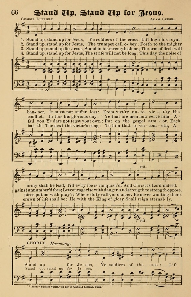 Our Hymns: compiled for use in the services of the Baptist Temple page 66