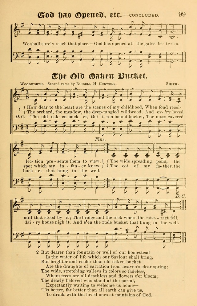 Our Hymns: compiled for use in the services of the Baptist Temple page 99