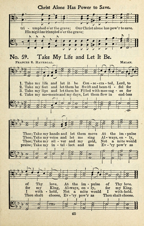 One Hundred Gospel Hymns: for male voices page 63