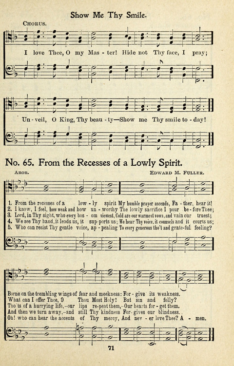 One Hundred Gospel Hymns: for male voices page 69