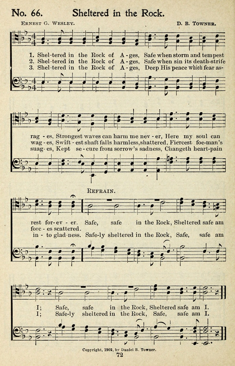 One Hundred Gospel Hymns: for male voices page 70
