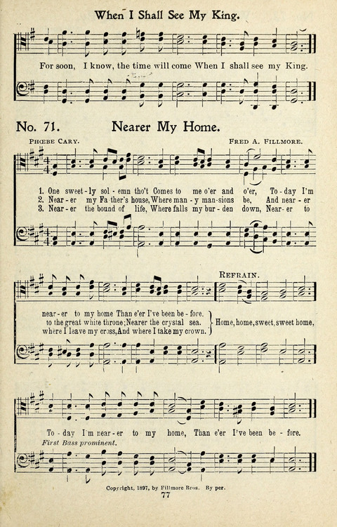 One Hundred Gospel Hymns: for male voices page 75