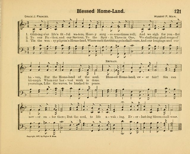 Our Song Book: a collection of songs selected and edited expressly for the Sunday School of the First Baptist Peddie Memorial Church, Newark, N. J. page 120
