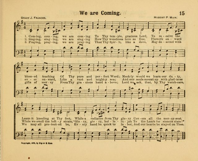 Our Song Book: a collection of songs selected and edited expressly for the Sunday School of the First Baptist Peddie Memorial Church, Newark, N. J. page 14