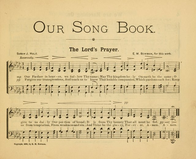 Our Song Book: a collection of songs selected and edited expressly for the Sunday School of the First Baptist Peddie Memorial Church, Newark, N. J. page 2