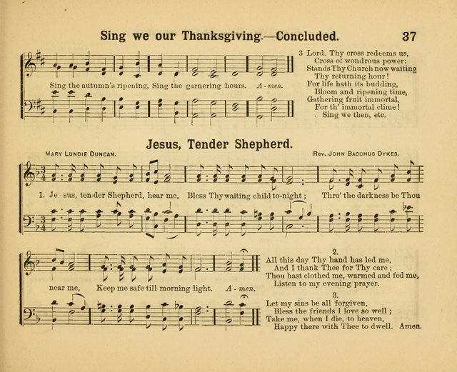 Our Song Book: a collection of songs selected and edited expressly for the Sunday School of the First Baptist Peddie Memorial Church, Newark, N. J. page 36
