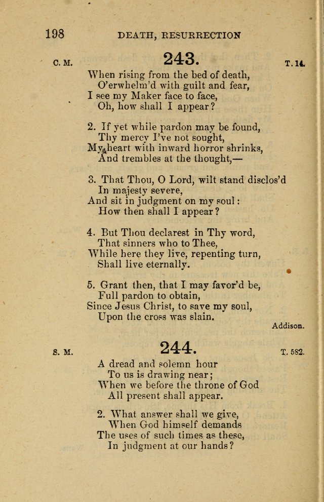 Offices of Worship and Hymns: principally for use in schools. with an appendix of tunes (2nd and rev. ed.) page 198