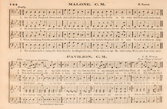 The Palm: a collection of sacred music, for choirs, singing schools and conventions page 144