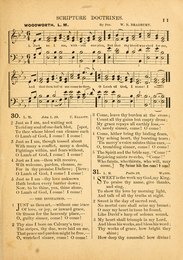 The Primitive Baptist Hymnal: a choice collection of hymns and tunes of early and late composition page 11