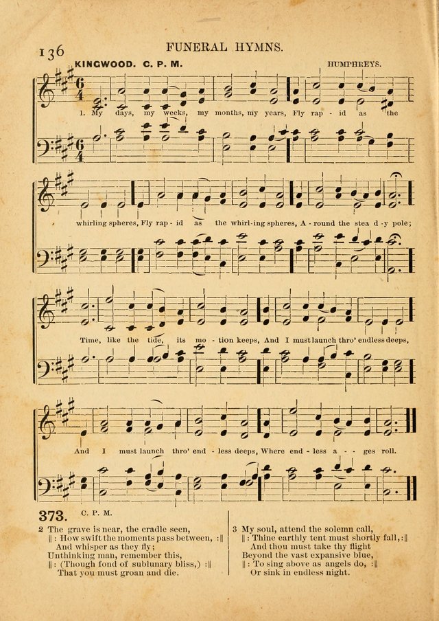 The Primitive Baptist Hymnal: a choice collection of hymns and tunes of early and late composition page 136