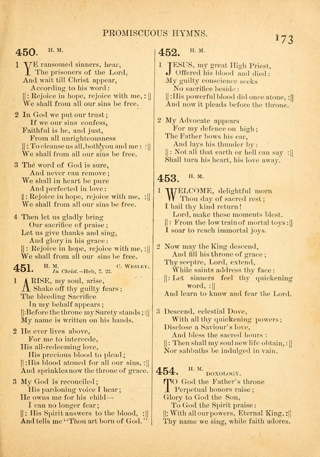 The Primitive Baptist Hymnal: a choice collection of hymns and tunes of early and late composition page 173