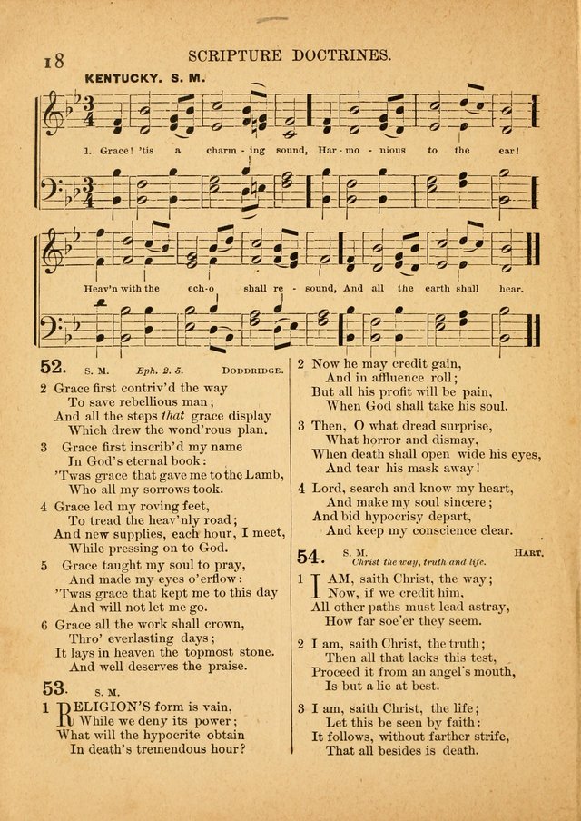 The Primitive Baptist Hymnal: a choice collection of hymns and tunes of early and late composition page 18