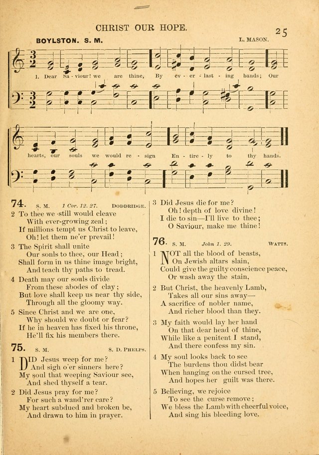 The Primitive Baptist Hymnal: a choice collection of hymns and tunes of early and late composition page 25