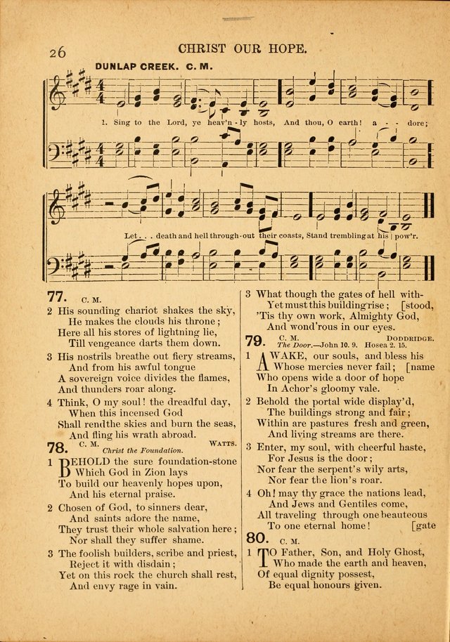 The Primitive Baptist Hymnal: a choice collection of hymns and tunes of early and late composition page 26