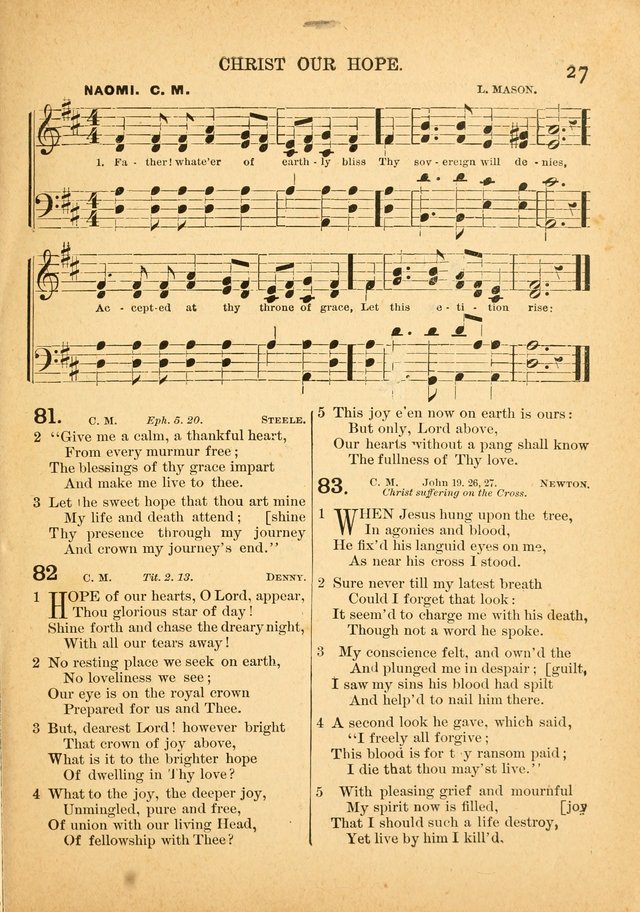 The Primitive Baptist Hymnal: a choice collection of hymns and tunes of early and late composition page 27