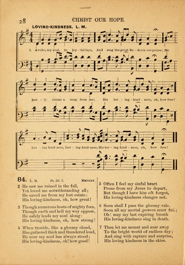 The Primitive Baptist Hymnal: a choice collection of hymns and tunes of early and late composition page 28
